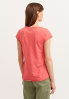 Bayan Pembe Pamuklu U-Neck Tişört