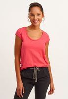 U-Neck Tişört ve Bağcıklı Pantolon Kombini