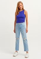 Bayan Mavi Ultra Yüksek Bel Denim Pantolon