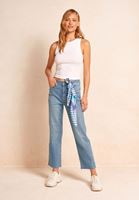 Bayan Mavi Ultra Yüksek Bel Denim Pantolon