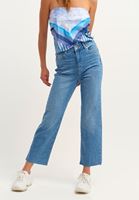 Bayan Mavi Ultra Yüksek Bel Denim Pantolon