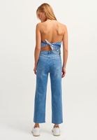 Bayan Mavi Ultra Yüksek Bel Denim Pantolon