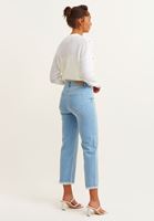 Bayan Mavi Straight-Fit Denim Pantolon