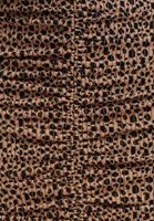 Bayan Çok Renkli Büzgülü ve Yırtmaçlı Midi Etek