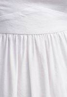 Bayan Beyaz Balon Kollu Mini Elbise 