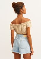 Bayan Kum Beji Bağcıklı Crop Tank Top