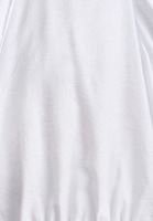 Bayan Beyaz Fırfırlı V-Neck Crop Bluz