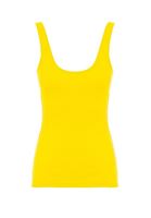 Women Yellow U-Neck Tank Top