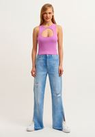 Bayan Mor Cut-Out Detaylı Askılı Atlet 