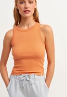 Bayan Turuncu Halter-Neck Tank Top