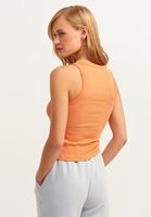 Bayan Turuncu Halter-Neck Tank Top