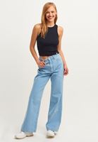 Bayan Siyah Halter-Neck Tank Top