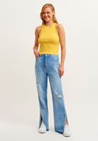 Bayan Sarı Halter-Neck Tank Top