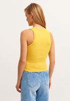 Bayan Sarı Halter-Neck Tank Top