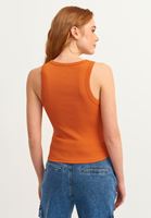 Bayan Turuncu Halter-Neck Tank Top