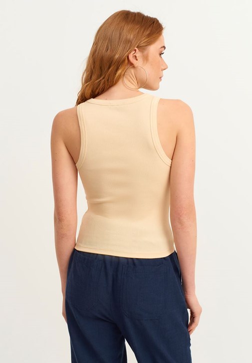 Halter-Neck Tank Top Ve Sweat Pantolon Kombini