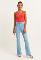 Bayan Kırmızı V-Neck Atlet