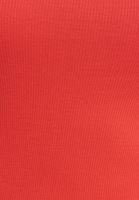 Bayan Kırmızı Pamuklu Esnek Dokulu Tişört