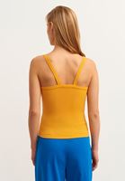 Bayan Turuncu Pamuklu Askılı Atlet