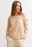 Bayan Bej Kayık Yaka Kazak