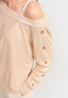 Bayan Bej Kayık Yaka Kazak