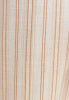 Bayan Çok Renkli Çizgili Wide-Leg Keten Pantolon