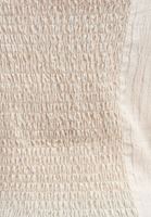 Bayan Krem Kare Yaka Crop Bluz