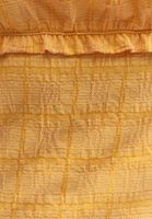 Bayan Sarı Kare Yaka Crop Bluz