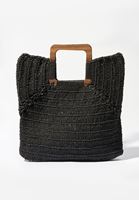 Bayan Siyah Handmade Makrome Çanta