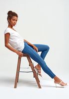 Bayan Mavi Push-Up Skinny Pantolon