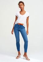 Bayan Mavi Push-Up Skinny Pantolon