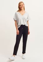 Bayan Gri V-Neck Oversize Tişört ( MODAL )