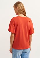 Bayan Kiremit V-Neck Oversize Tişört ( MODAL )