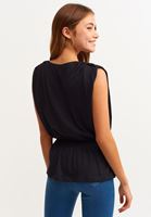 Bayan Siyah Vatkalı Bluz ( MODAL )