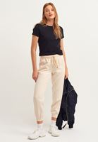 Bayan Açık Krem Nature Friendly Yumuşak Dokulu Jogger Pantolon ( TENCEL™ )