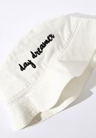 Bayan Beyaz Sloganlı Bucket Şapka