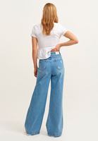 Bayan Mavi Wide-Leg Denim Pantolon