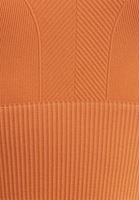 Bayan Turuncu Jakar Detaylı Dikişsiz Atlet