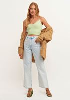 Bayan Yeşil Jakar Detaylı Dikişsiz Atlet