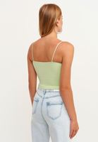 Bayan Yeşil Jakar Detaylı Dikişsiz Atlet