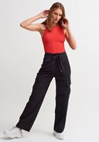 Bayan Kırmızı Dikişsiz Halter-Neck Tank Top