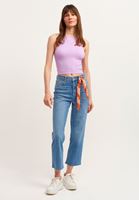 Bayan Mor Dikişsiz Halter Yaka Tank Top