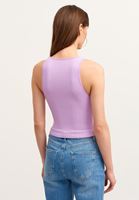 Bayan Mor Dikişsiz Halter Yaka Tank Top