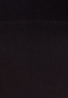 Bayan Siyah Dikişsiz İnce Askılı Crop Top