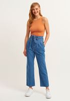 Bayan Turuncu Jakarlı Dikişsiz Crop Top