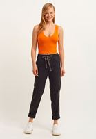 Bayan Turuncu V Yaka Crop Atlet