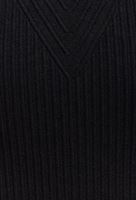 Bayan Siyah High-Neck Dikişsiz Tank Top