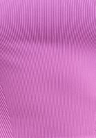 Bayan Mor İnce Askılı Seamless Crop Top