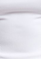 Bayan Beyaz İnce Askılı Seamless Crop Top