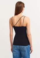 Bayan Siyah Askı Detaylı Tank Top
